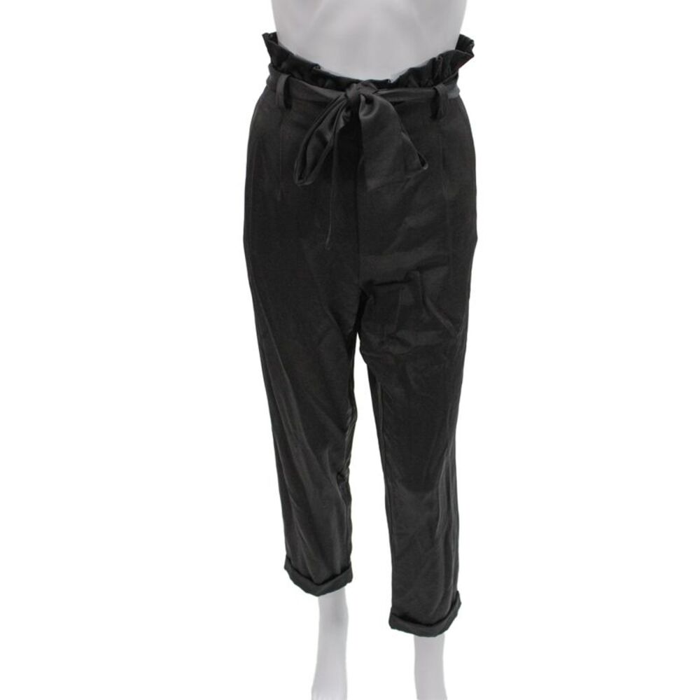 Waverly Grey Women Paperbag Cropped Pants Black Size 8